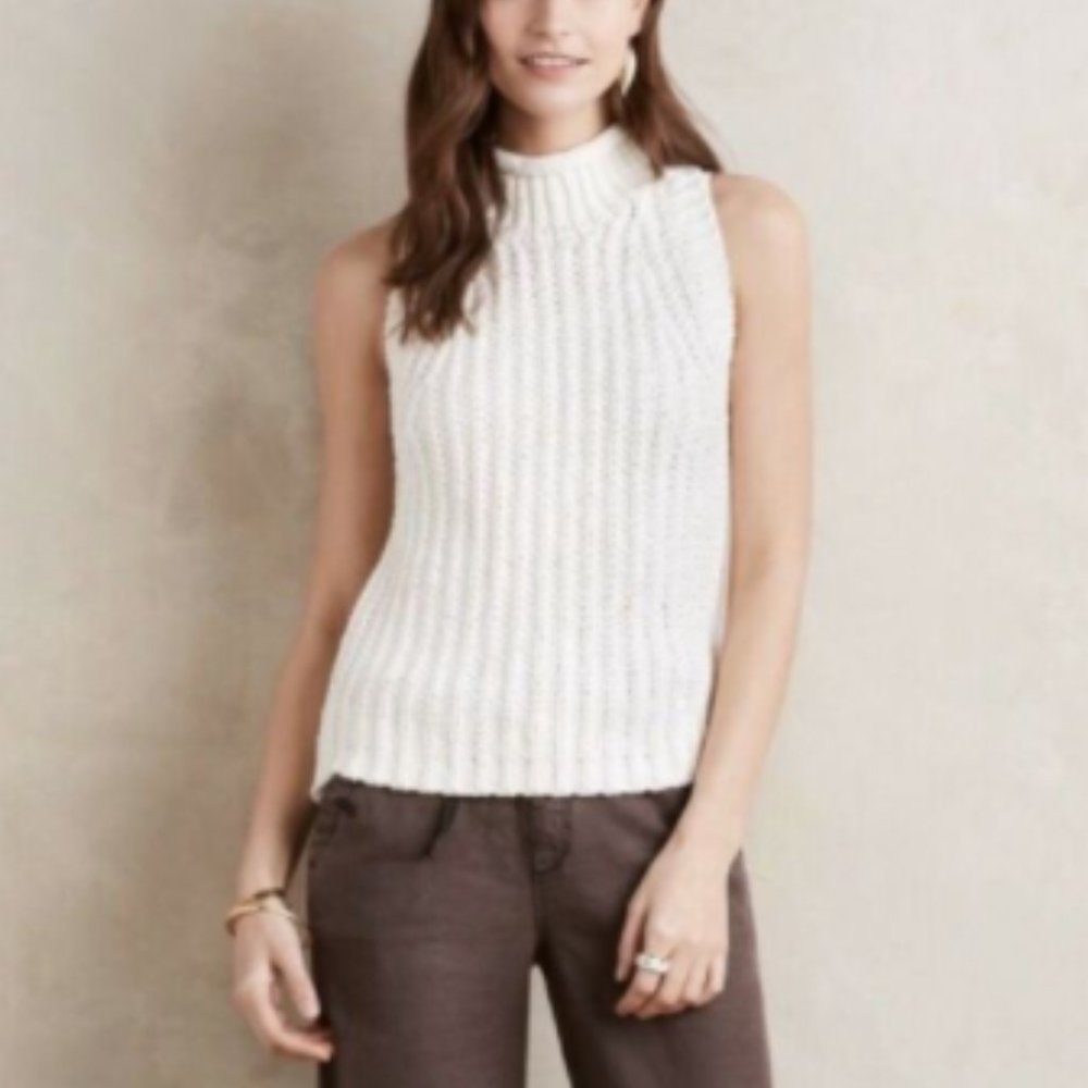 Anthropologie I MOTH Roll Neck Tank Sweater Small